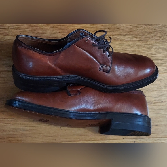 JORDAN MARSH 736222 MEN'S SADDLE TAN LEATHER LACEUP OXFORDS SIZE 7.5 E - Picture 5 of 14